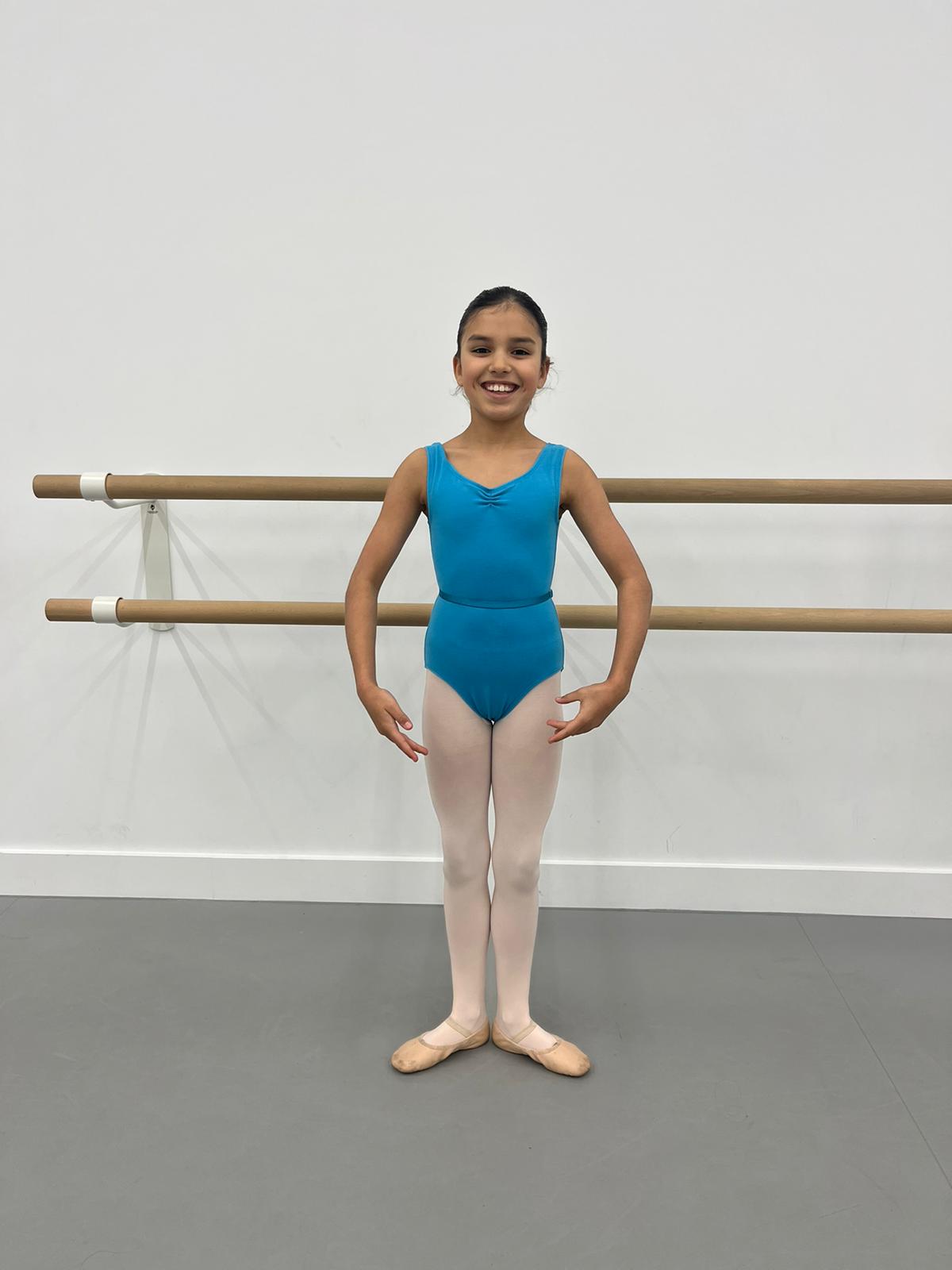 Marine Blue sleeveless leotard